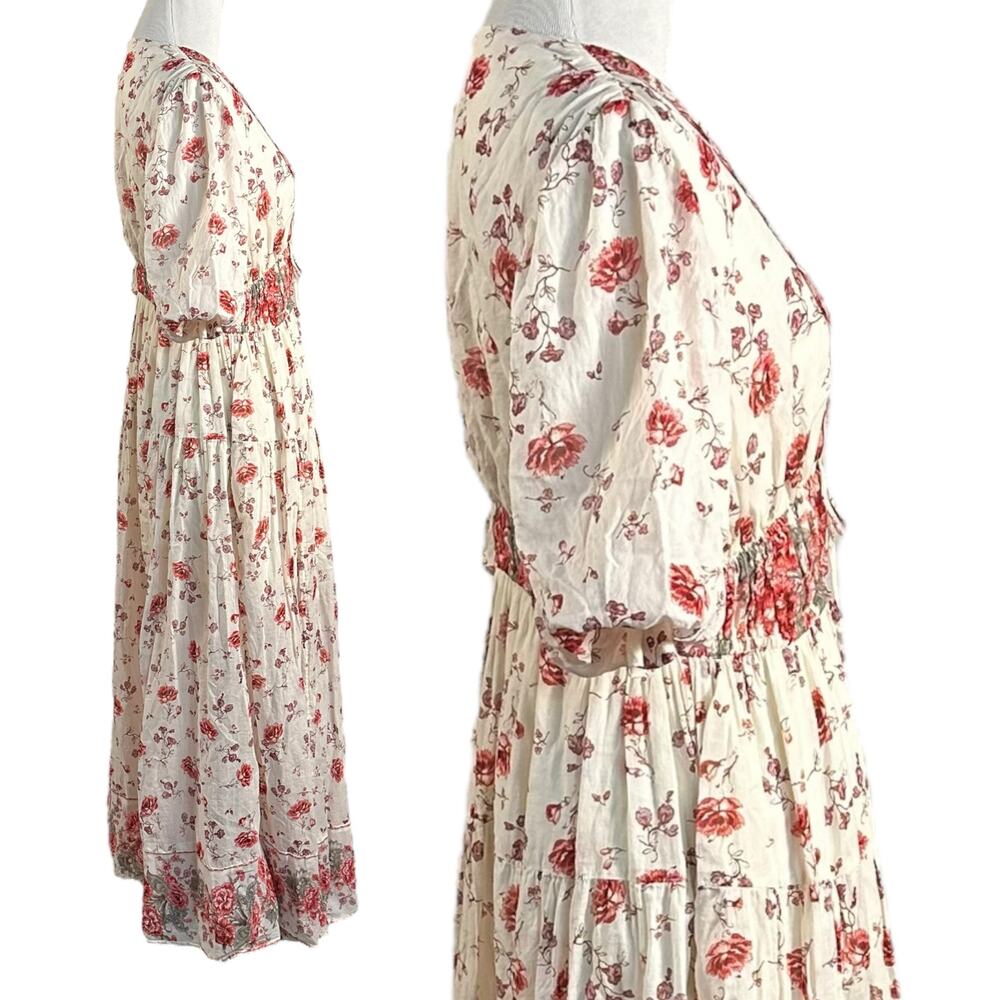 Free People Lysette Maxi Dress in Tea Combo Small Bohemian Gypsy Indian Cotton - Picture 10 of 15